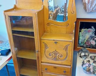 vintage bookcase secretary 
