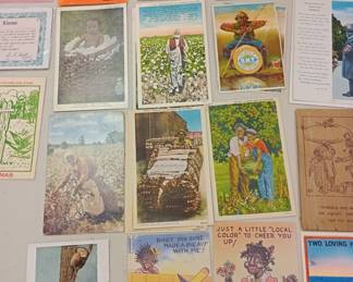 vintage ephemera collection post cards, nudes, magazines, matchbooks, bla-- Amer--ana, and more 