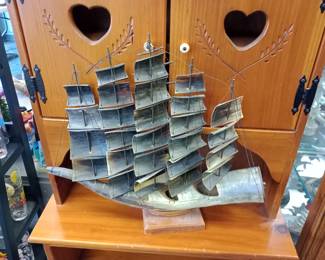 large ship made of horn 