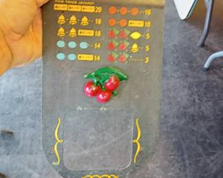 vintage slot machine insert metal 