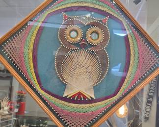 one of the coolest string art owls I've ever seen 