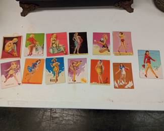 vintage ephemera collection post cards, nudes, magazines, matchbooks, bla-- Amer--ana, and more 