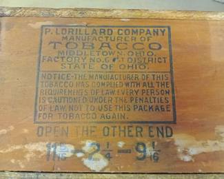 antique tobacco box 