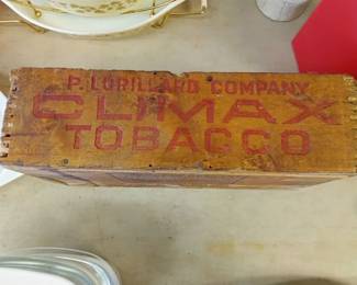 antique Climax tobacco box 
