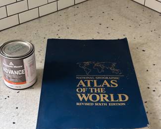 Large world atlas book 