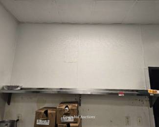 8ft Stainless Steel Wall Shelf