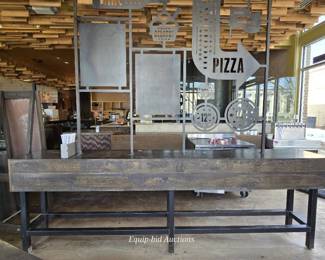 Industrial Restaurant Counter/ Display Table