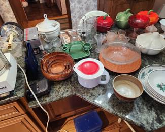 Casserole dishes, and serving dishes too