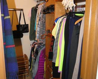 Clean and neat, women's clothing, men's clothing, and purses, and handbags too
