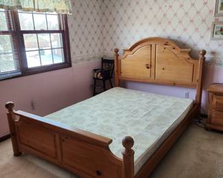 Queen bed with boxspring