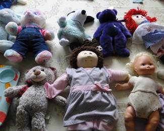 Plush toys, and Cabbage Patch Doll too