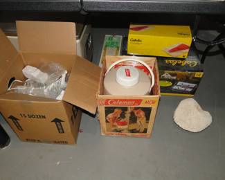 Vintage Coleman cooler and other great vintage items
