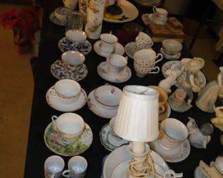 Tea cups, and saucers