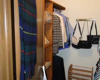 Women's and Men's clothing, along with women's handbags and purses too