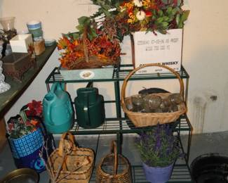 Florals and a plant stand
