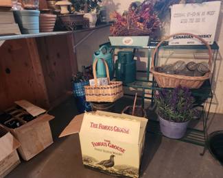 Baskets, cans, and stands