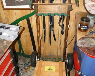 Fishing pole rack