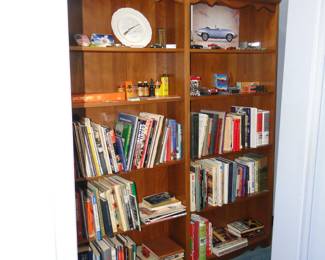 Large bookcases, and lots of great books