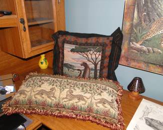 Animal print pillows