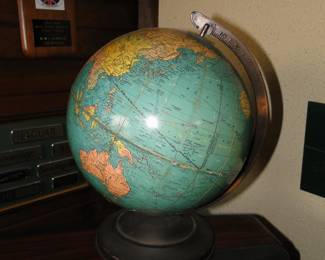 World globe.  See the world is round