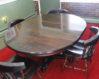 Large table and chairs, and we even have a leaf too for additional seating