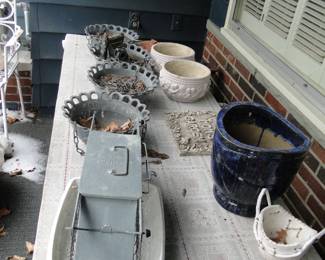 And the backyard holds treasures as well, such as all these wonderful planters