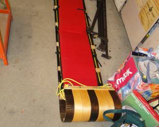 Toboggan, the five kiddo kind.  Steep hill, 5 kiddos, snow and ice, just imagine the wonderful possibilties