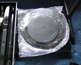 Slate, three piece tiered cupcake display 