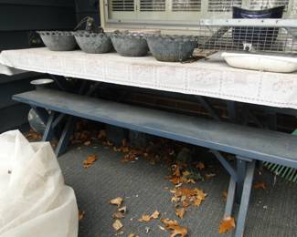 Planters and a picnic table too