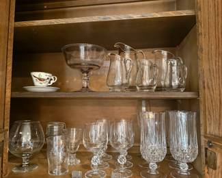 Glass creamers/pitchers of every size!
