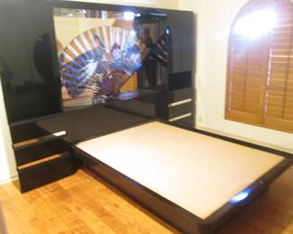 Queen Side Piers, Lighted Headboard & Platform