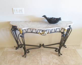 Marble-Top Console Table