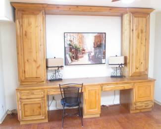 Wall Double Desk & Storage Unit