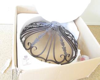 NIB Hanging Chandelier with Glass Liner