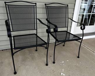 Outdoor metal chairs
