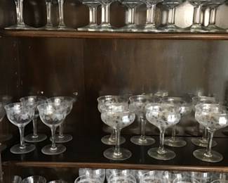 Art deco Monongahela Roseland Glassware, Tiffin Glassware, Bartlett-Collins Glassware . Fostoria glassware 