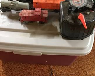 Vintage train and tracks 