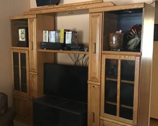 Oak wall unit