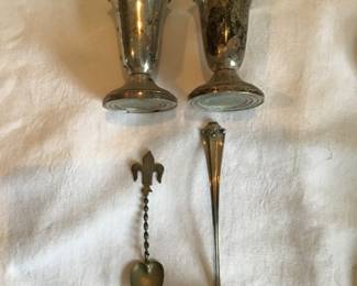 Sterling silver salt and pepper shakers 