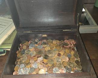 Taking offers until 1:30 Saturday. 
No silver coins in box