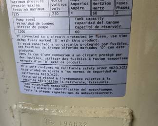 large air comp label