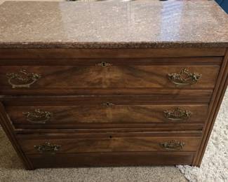 Marble top desk