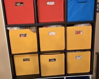 3 stacked storage cubes