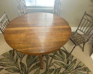 VINTAGE OAK TABLE   $165. 