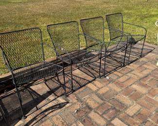 WROUGHT IRON MCM SALTERINI INFLUENCE CHAIRS