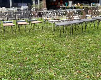 LARGE COLLECTION WROUGHT IRON/ ALUMINUM FURNITURE