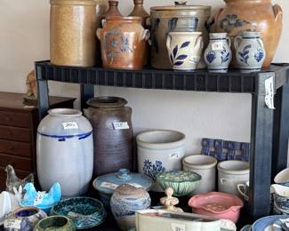COLLECTION OF SALT GLAZE JUGS, POTTERY