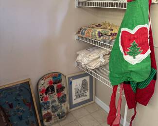 VINTAGE LINENS APRONS MISC.