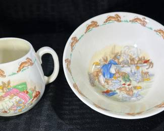 Vintage Bunnykins children’s mug & bowl