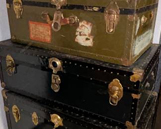 Vintage footlockers/ trunks